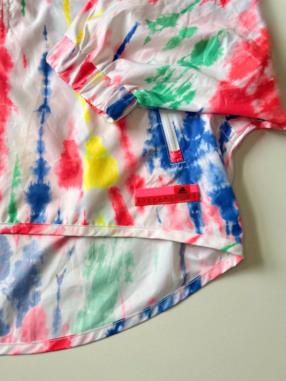 Teen Girls/Womens, stella mccartney sport/adidas, abstract colourful windbreaker - Picture 6 of 8